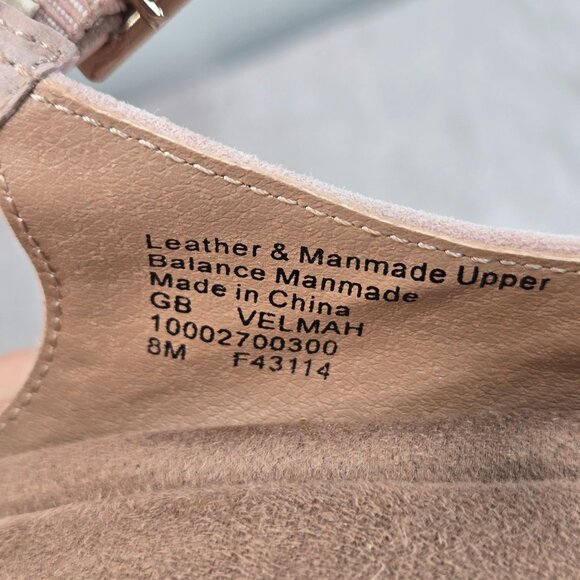 Memory Foam Maryjane Pumps Sz 8 Light Pink Suede Block Heel Comfort Dressy Shoes - Picture 12 of 12